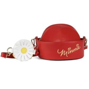 Loungefly X Disney Women's Minnie Mouse Daisy Hat Crossbody Bag Purse Red